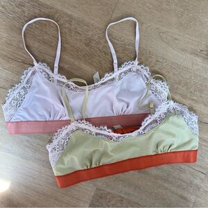 NEW FREE PEOPLE In Time Scoop Bralette - Set of Two size large